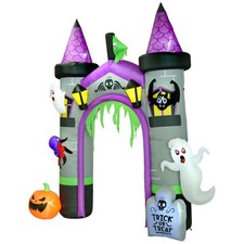 12ft Inflatable Halloween Archway with Ghosts, Pumpkins, and Spiders picture