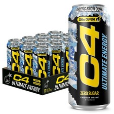 C4 Ultimate Arctic Snow Cone Zero Sugar Energy Drink 12 Pack 16 Fl Oz 300mg picture