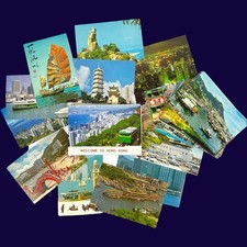 Vintage Hong Kong 30 Postcards Color Photo View Mid Century Travel Ephemera NEW picture