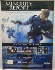 2002 Minority Report Sony Playstation 2 PS2 XBOX Print Ad Poster Promo Art picture
