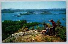 Vintage Squam Lake New Hampshire Postcard from Rattlesnake Mountain picture
