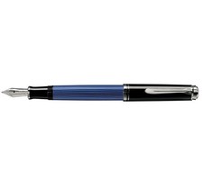 Pelikan Black/Blue M805 Fountain Pen Fine Nib Brand New Ships Asap. picture