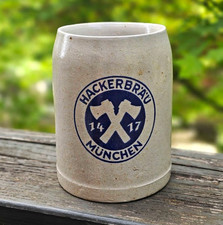 Hackerbräu München 0.5L German Beer Mug Stein, Breweriana Collectible picture