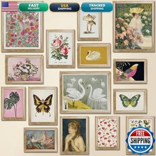 LANCHI95 15 Pcs FRAMED Eclectic Wall Decor, Colorful Eclectic Decor, Colorful picture