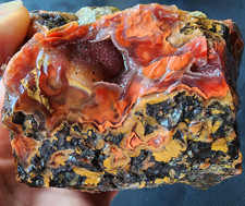 28.18 oz (799 gr) Druzy Agate, Red Agate, Yellow Agate, Multi Color Agate, Agate picture