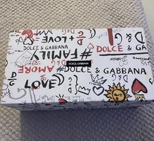 Dolce & Gabbana Graffiti Shoe Box Empty White Designer Gift Storage Box picture
