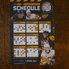 Pittsburgh Penguins 2024-2025 Season Schedule Refrigerator Magnet 9