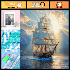 PUAGEMTI Diamond Painting Kits for Adults, 5D DIY Tall Sailing Ship Modern Diamo picture