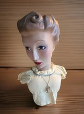 Beautiful Vintage Female Mannequin Display Bust.  Repaired.  picture