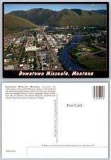 Continental Downtown Missoula Montana Aerial View Clark Fork River Big Postcard picture