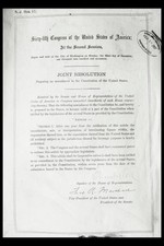 Washington DC USA 1917 18th Amendment Joint Resolution Constitution Document picture