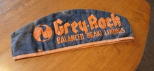 Vntg Gas Jockey Service Station Cloth Hat Cap GREY ROCK Balanced Brake Linings picture