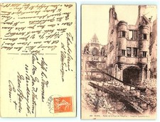 S04-3895, REIMS, PORTE DE LA COUR DU CHAPITRE, FRANCE 1922 TO USA, POSTCARD picture