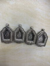 4 Pcs Tibetan Silver Hand Made *Buddha* Prayer Box Pendants picture