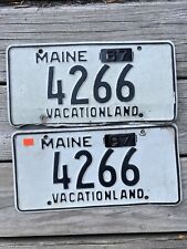 Maine Pair Of  1967  License Plates #4266 LOW NUMBER picture
