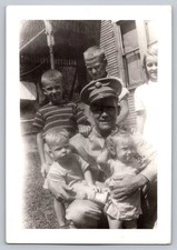 WWII Soldier Family Portrait Snapshot Photograph 1944 Army Uniform Freeport PA picture