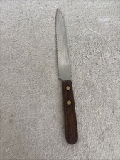 Vtg Robinson Knife 5” Serrated Stainless Blade Sandwich Utility Wood Handle USA picture