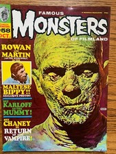 Famous Monsters of Filmland 58 Boris Karloff Mummy adapted Wood inks 1969 FN picture