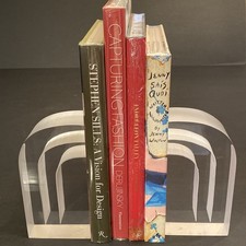 Vintage Astrolite Lucite Bookends Ritts Los Angeles Sculptural Decorative 1970s picture