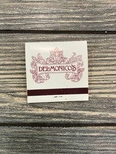 Delmonico's New York City Vintage Ornate Scrollwork Logo Matchbook picture