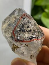 Excellence Herkimer Diamond Gem tip  enhydro, Carbon Meteor Movement Trajectory picture