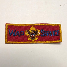 Vintage WWII Era 1940s WAR SERVICE Boy Scouts of America Uniform Strip BSA patch picture