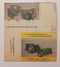 Vintage Advertising Farm Tractor Oliver Superior Number 64 Drill Fold Out Mailer picture