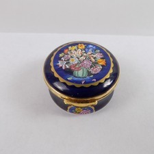 Crummles & Rochard Enamels Pill Box England Flower Bouquet picture