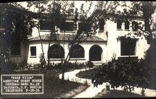 Tacubaya Mexico Park Villa TRIMMED c1939-1950 Real Photo Vintage Postcard picture