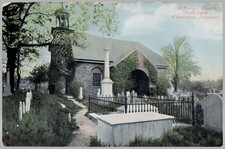 Old Swedes Church Cemetery Wilmington Delaware Lithograph 1904 Postcard -PC397 picture