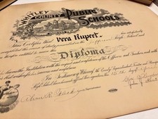 High School Diploma 1910 Jefferson Indiana 16x21