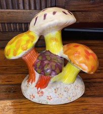 VTG Mid Century Modern Large Ceramic Mushroom Cluster Decor 9x9x6