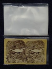 50 LARGE Stereoview SLEEVES Pack/Lot ~ Photo Archival Safe Acid Free Bag 2.5 Mil picture