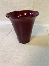 Fenton Opaque Mandarin Red Flip Vase picture