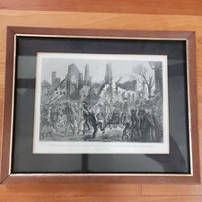 Rare Engraving Charleston, South Carolina Civil War Era 55TH MA. BLACK REGIMENT picture