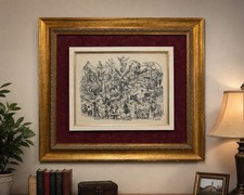 Vintage Signed Biblical Christian Jesus Religious Art Framed Large picture