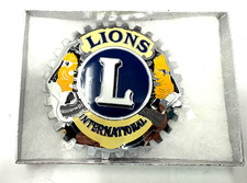 LIONS INTERNATIONAL Vintage Car Emblem / Grill Badge, New Old Stock picture