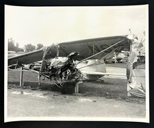 1960s Cedar Rapids Iowa Airport Damaged Crashed Plane Exhibition VTG IA Photo picture