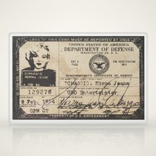 Marilyn Monroe 1954 USO ID Card picture