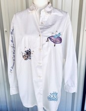 VTG Disney Store Cinderella 50th Anniversary Embroidered Shirt Slipper Carriage picture