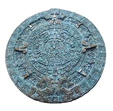 Vintage Zarebski Aztec Mayan Calendar Wall Plaque picture