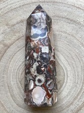 Authentic Mexican Crazy Lace Agate Crystal, Point Tower, Polished Gemstone picture