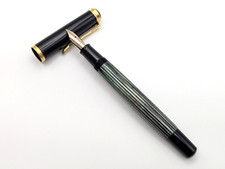 Pelikan 400 Gunther Wagner 1950s Green Stripe 14K Flex Piston Fountain Pen VGC picture