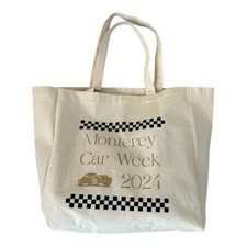 2024 Monterey Car Week Tote Bag Canvas Shopper Promo Shoulder Bag NWOT picture