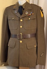 WWII Spec M-8-31B Service Coat, U. S. 7th Cavalry Regiment with Combat Badge picture