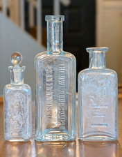 Trio Antique The Owl Drug Co San Francisco Bottles One Wing WT&Co Stopper 1890s picture