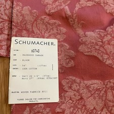 Schumacher Madewood Damask Bloom upholstery fabric 100% Cotton Woven Made Italy picture