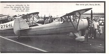 Davis D1-W Currently Being Restored At Old Rhinebeck Aerodrome Vtg Mag Excerpt picture