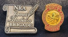 Vtg. National Rifle Association Pins, Endowment Member & James Madison Brigade  picture