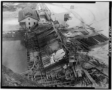 Milltown Dam Clark Fork River Missoula Montana 1909 Reconstruction Work picture